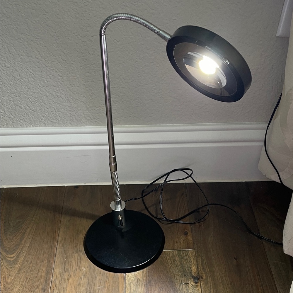 Sleek Black Adjustable Desk Lamp - Picture 2 of 9